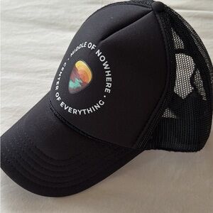 Columbia river gorge black trucker hat